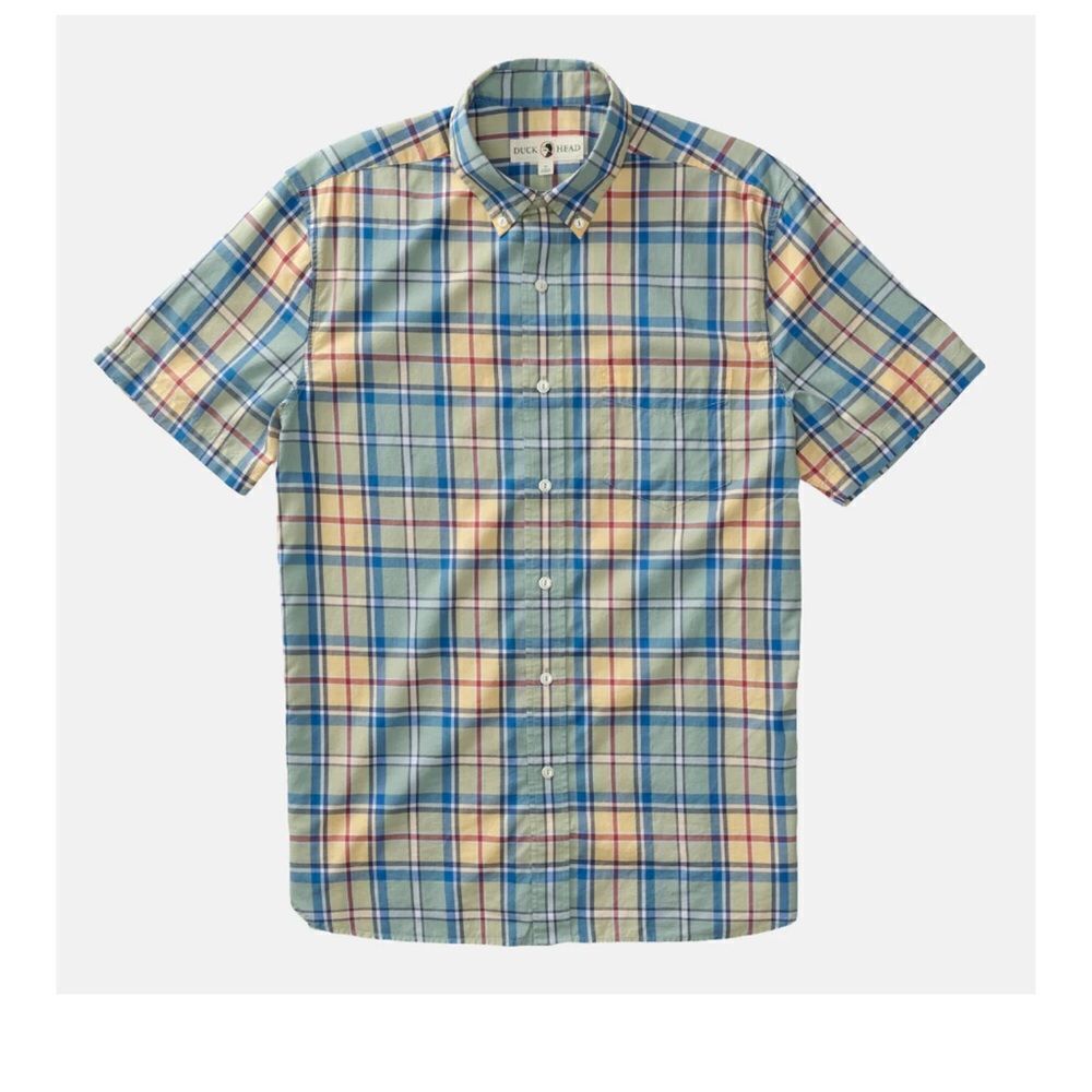 Duck Head short sleeve plaid shirt NWOT Medium